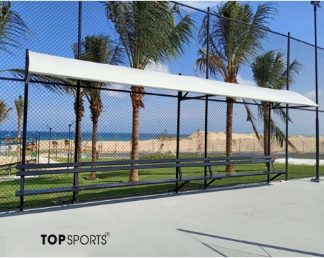 Ghế nghĩ vận động viên có mái che 1 sân Pickleball chuyên nghiệp 